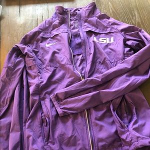 Nike LSU Tigers Windbreaker Full Zip Jacket Purple Size Small